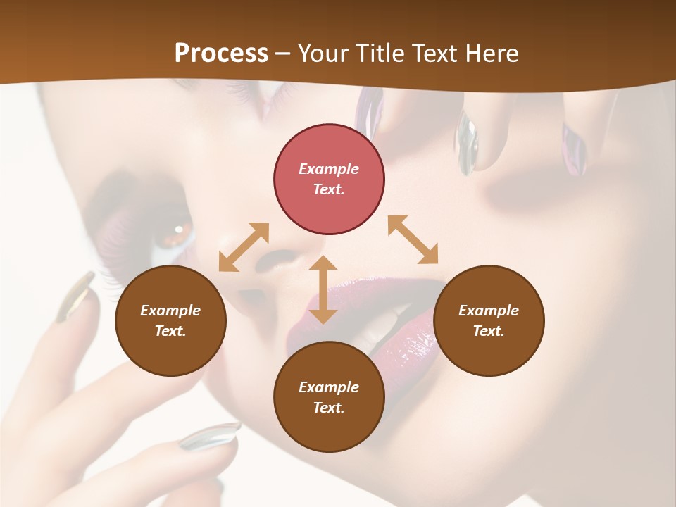 Brunette Cosmetic Golden PowerPoint Template