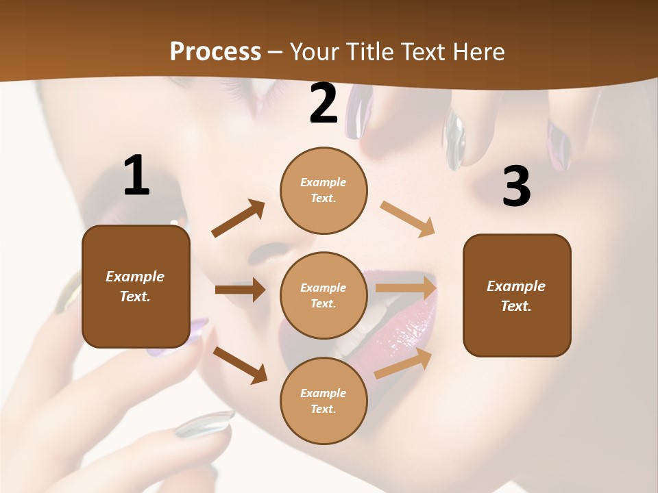 Brunette Cosmetic Golden PowerPoint Template