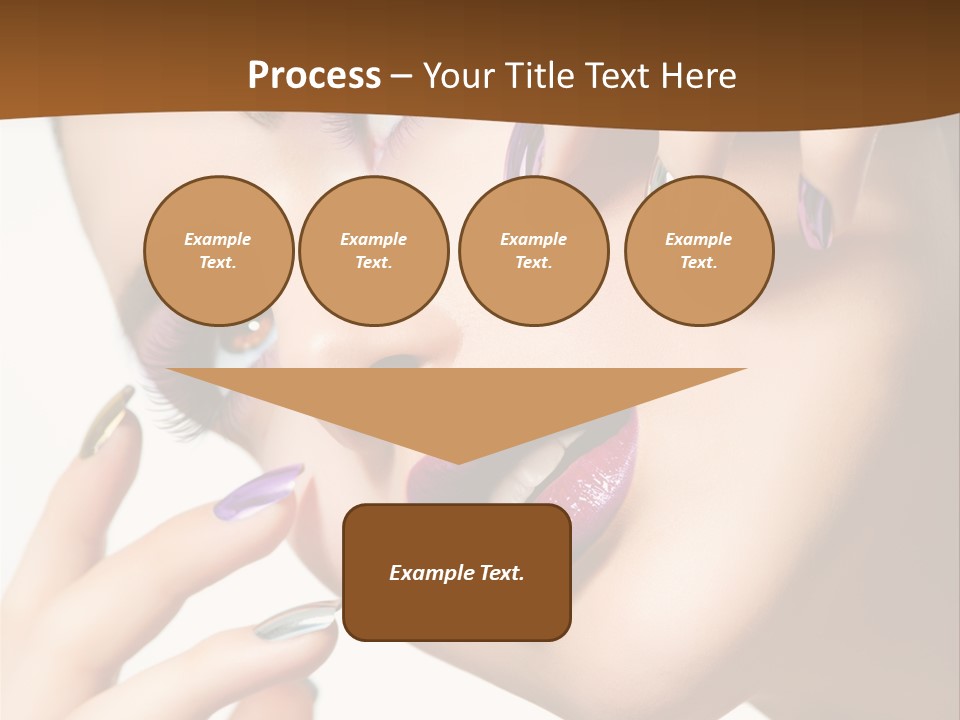Brunette Cosmetic Golden PowerPoint Template