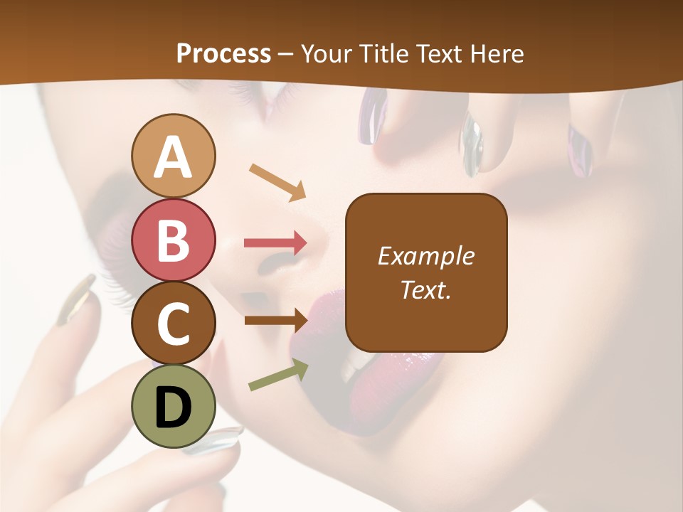 Brunette Cosmetic Golden PowerPoint Template