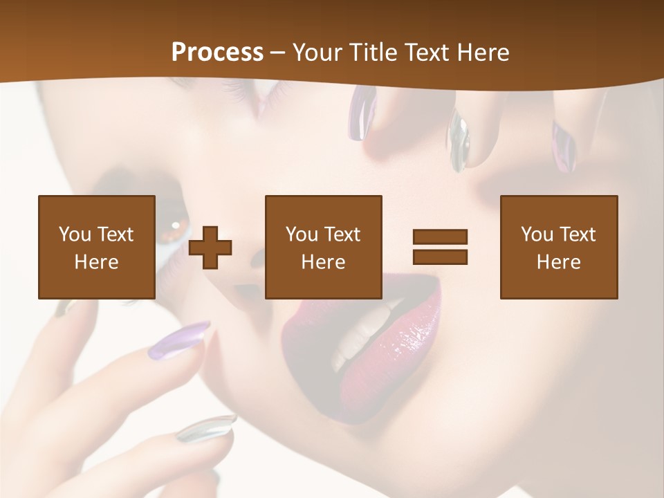Brunette Cosmetic Golden PowerPoint Template