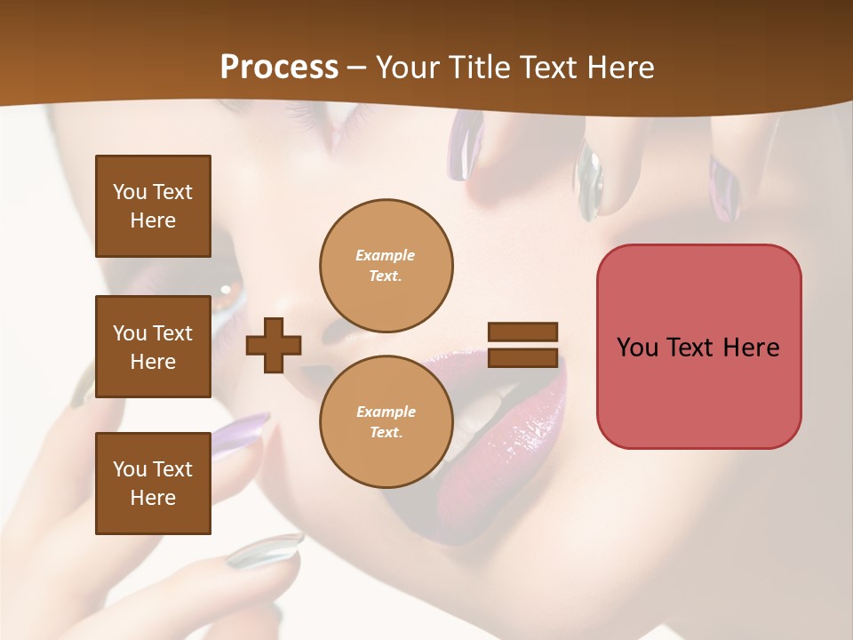 Brunette Cosmetic Golden PowerPoint Template