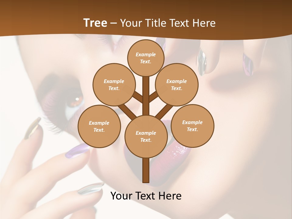 Brunette Cosmetic Golden PowerPoint Template