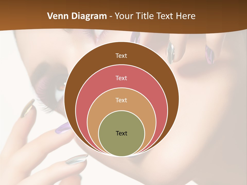 Brunette Cosmetic Golden PowerPoint Template