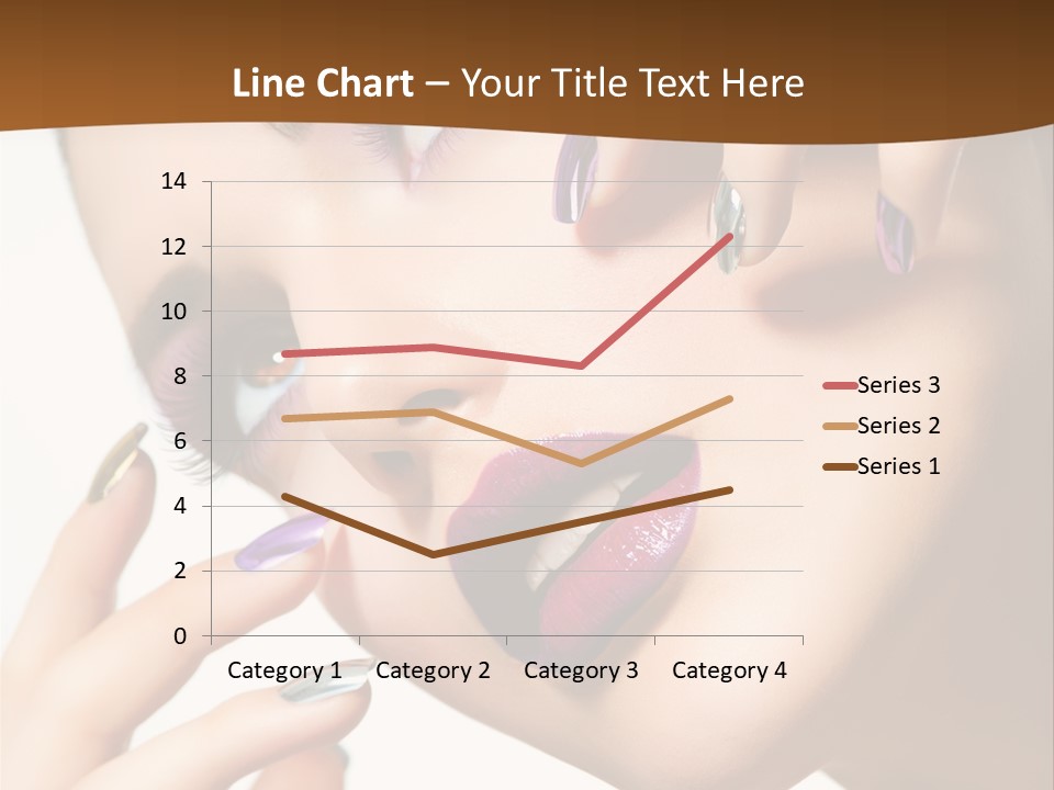 Brunette Cosmetic Golden PowerPoint Template