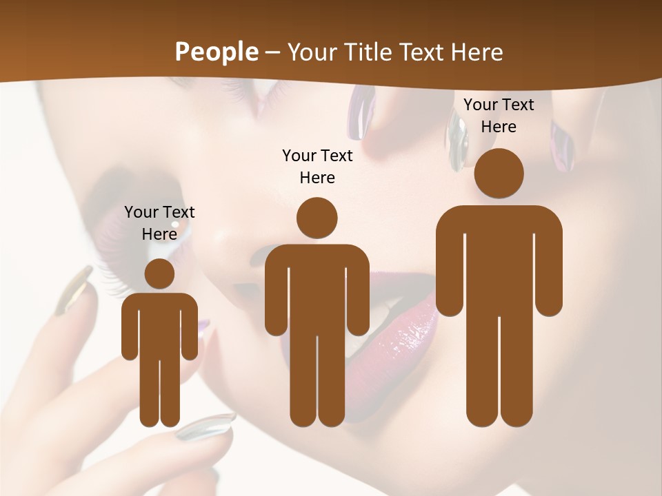 Brunette Cosmetic Golden PowerPoint Template