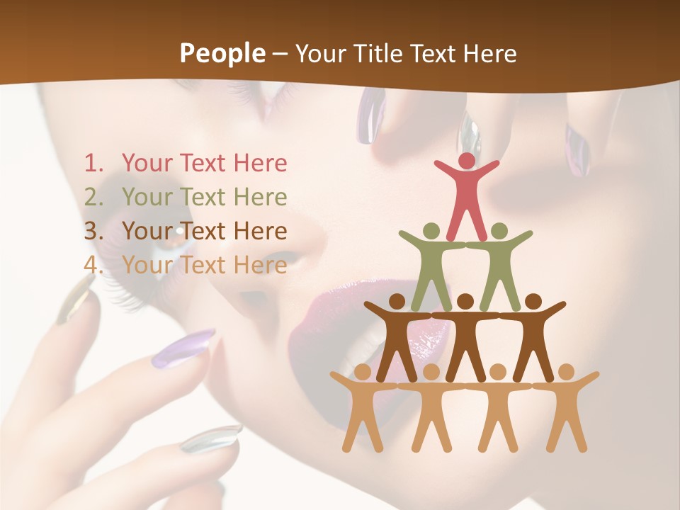 Brunette Cosmetic Golden PowerPoint Template