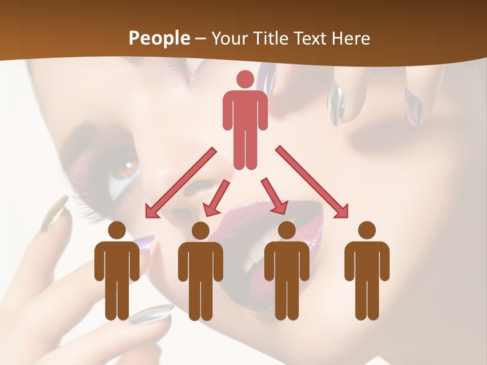 Brunette Cosmetic Golden PowerPoint Template