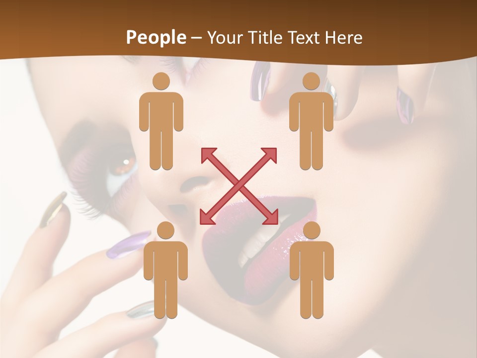 Brunette Cosmetic Golden PowerPoint Template