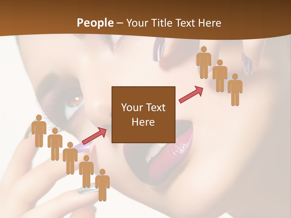 Brunette Cosmetic Golden PowerPoint Template