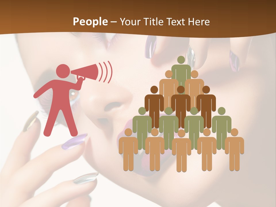 Brunette Cosmetic Golden PowerPoint Template