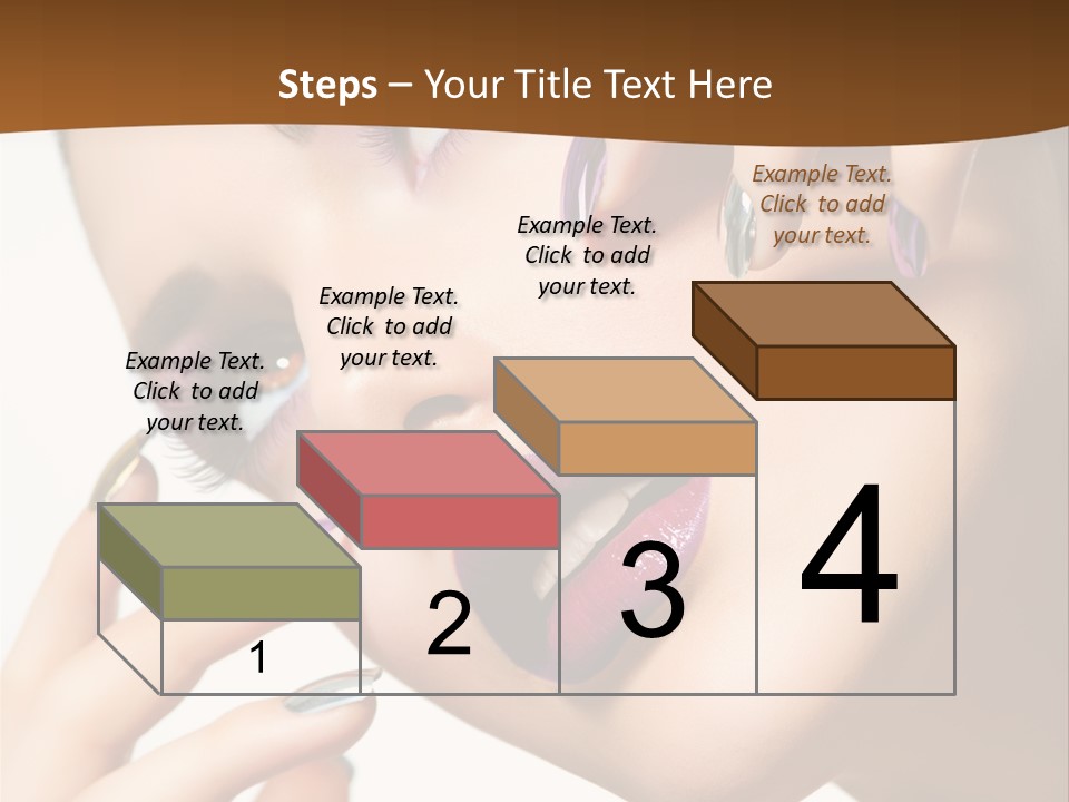 Brunette Cosmetic Golden PowerPoint Template