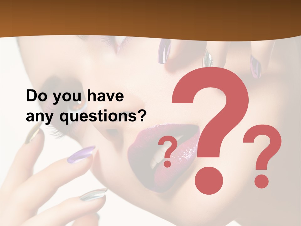 Brunette Cosmetic Golden PowerPoint Template