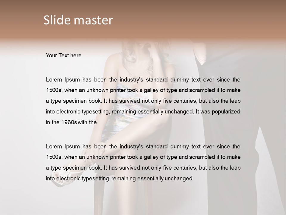 Young Tenderness Hugging PowerPoint Template