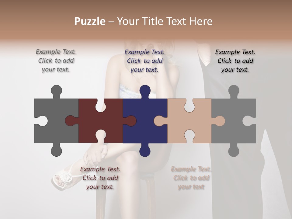 Young Tenderness Hugging PowerPoint Template