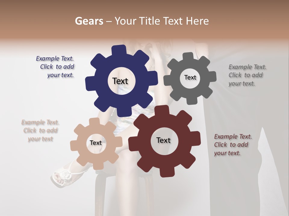 Young Tenderness Hugging PowerPoint Template