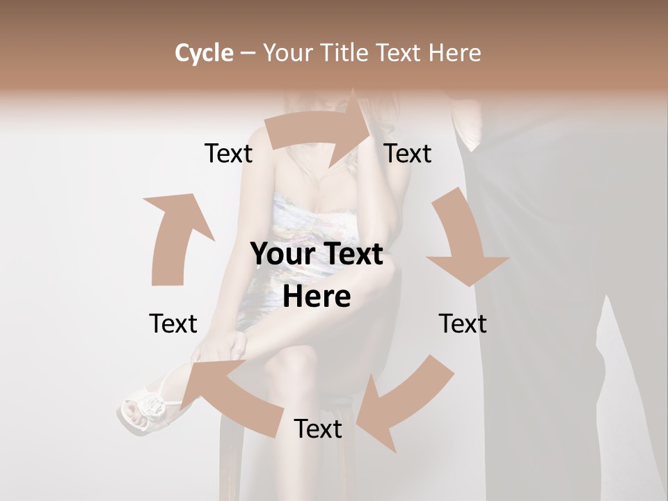 Young Tenderness Hugging PowerPoint Template