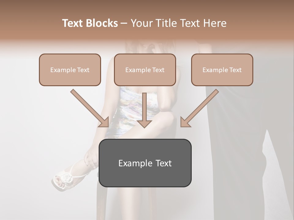 Young Tenderness Hugging PowerPoint Template