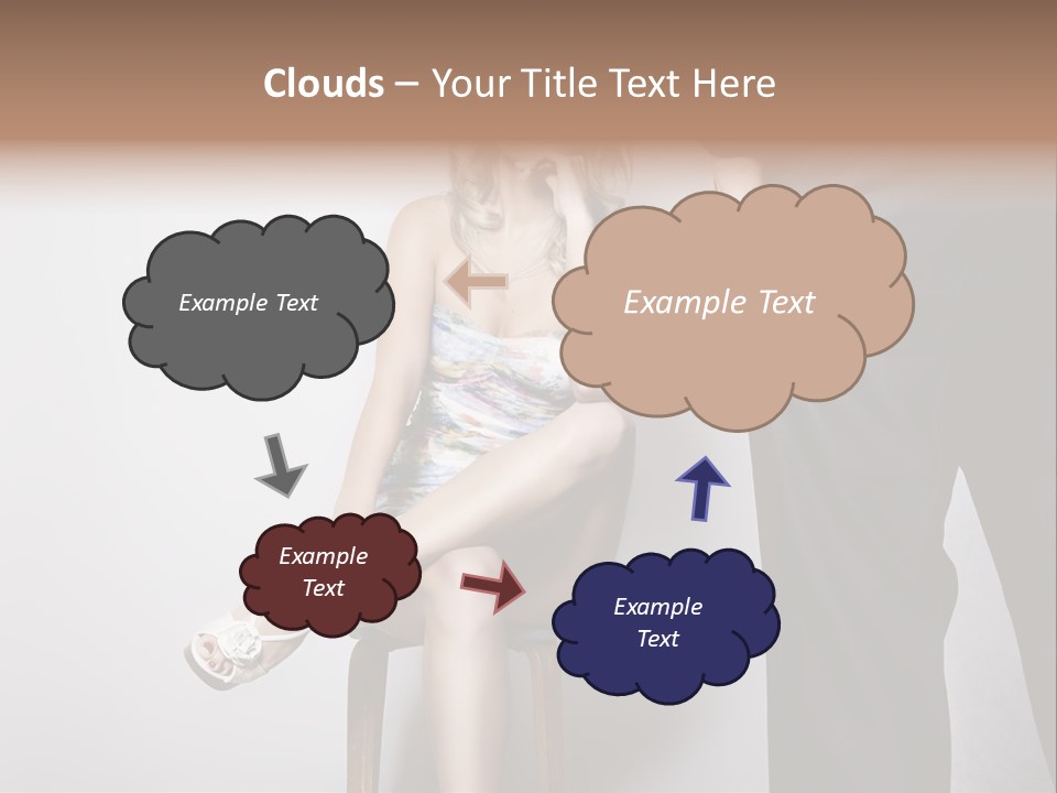 Young Tenderness Hugging PowerPoint Template