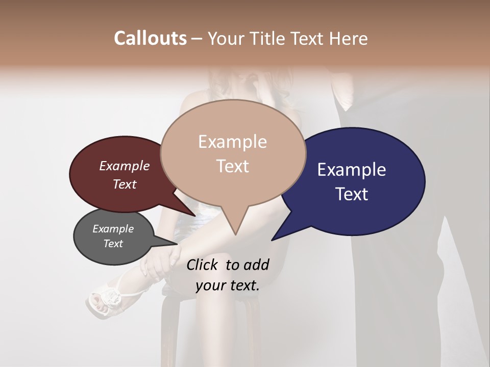 Young Tenderness Hugging PowerPoint Template