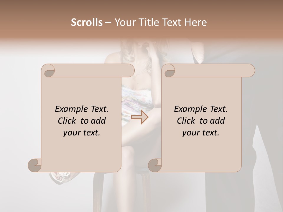 Young Tenderness Hugging PowerPoint Template