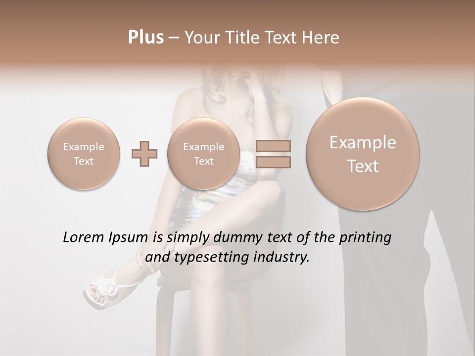 Young Tenderness Hugging PowerPoint Template