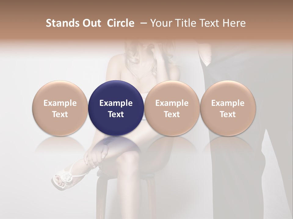 Young Tenderness Hugging PowerPoint Template