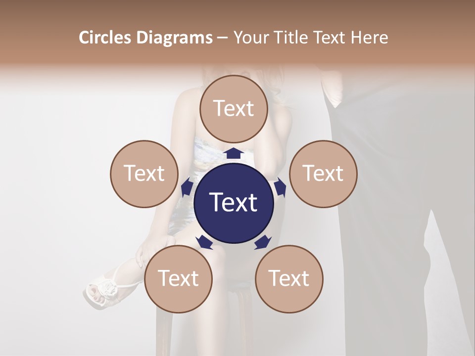 Young Tenderness Hugging PowerPoint Template