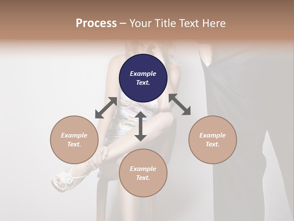 Young Tenderness Hugging PowerPoint Template