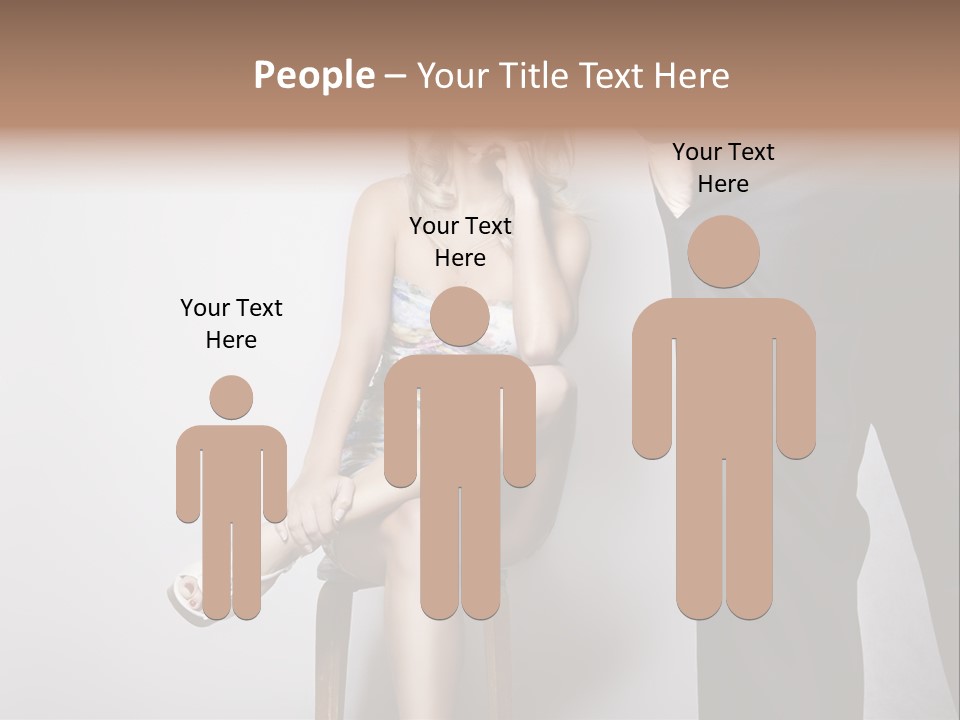 Young Tenderness Hugging PowerPoint Template