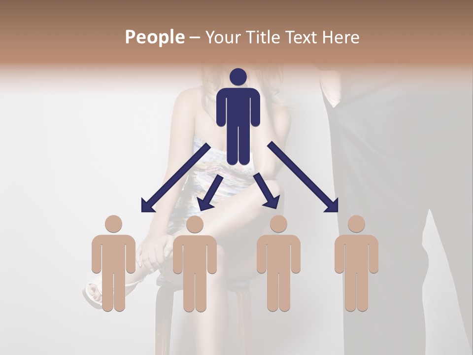 Young Tenderness Hugging PowerPoint Template