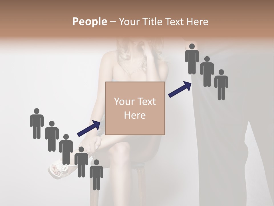 Young Tenderness Hugging PowerPoint Template