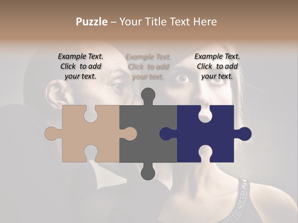 Couple Man Portrait PowerPoint Template