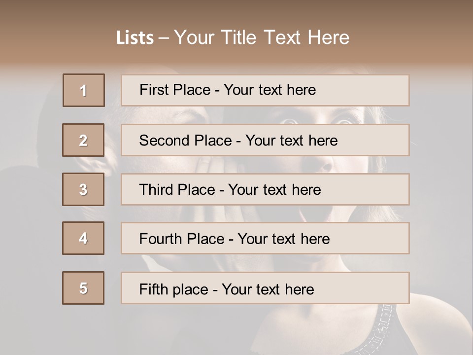 Couple Man Portrait PowerPoint Template