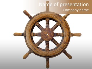 Sailing Rudder Wooden PowerPoint Template