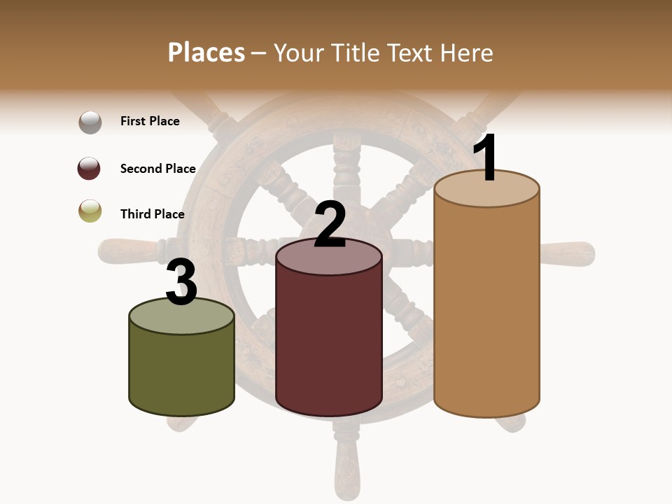 Sailing Rudder Wooden PowerPoint Template