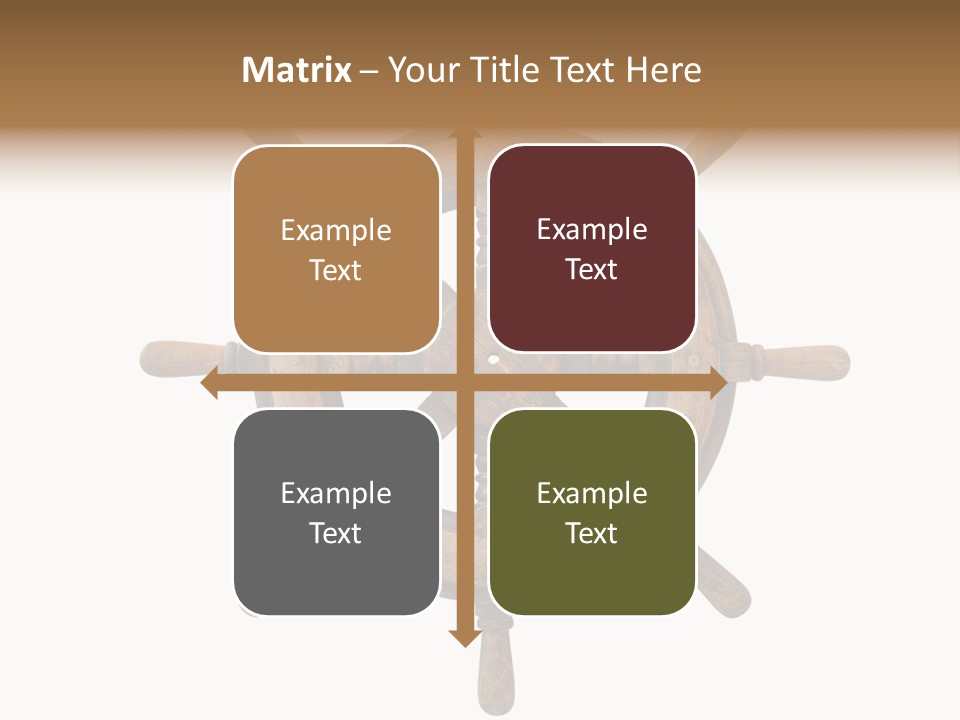 Sailing Rudder Wooden PowerPoint Template