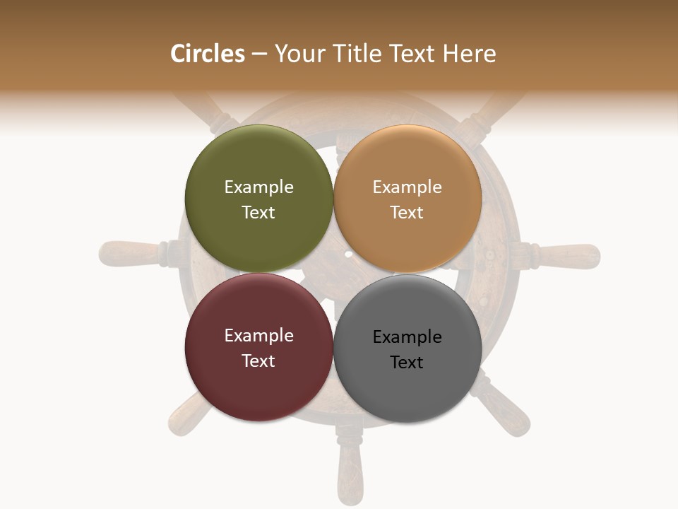 Sailing Rudder Wooden PowerPoint Template