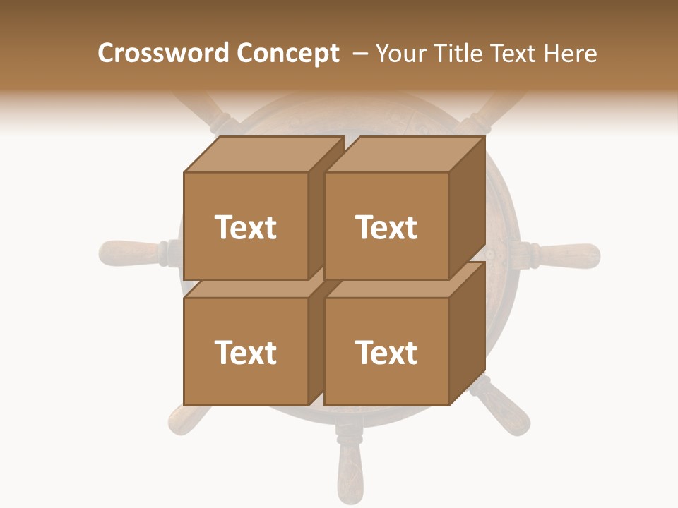 Sailing Rudder Wooden PowerPoint Template