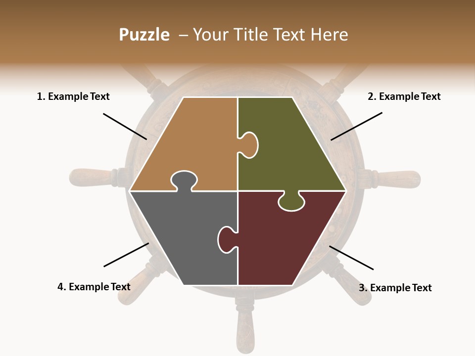 Sailing Rudder Wooden PowerPoint Template