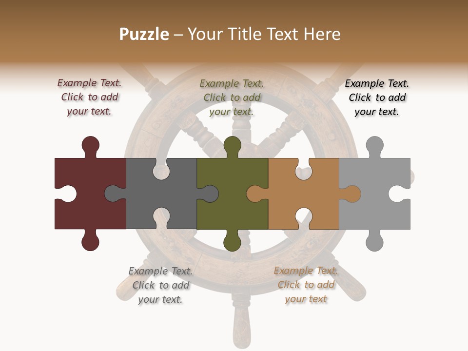 Sailing Rudder Wooden PowerPoint Template