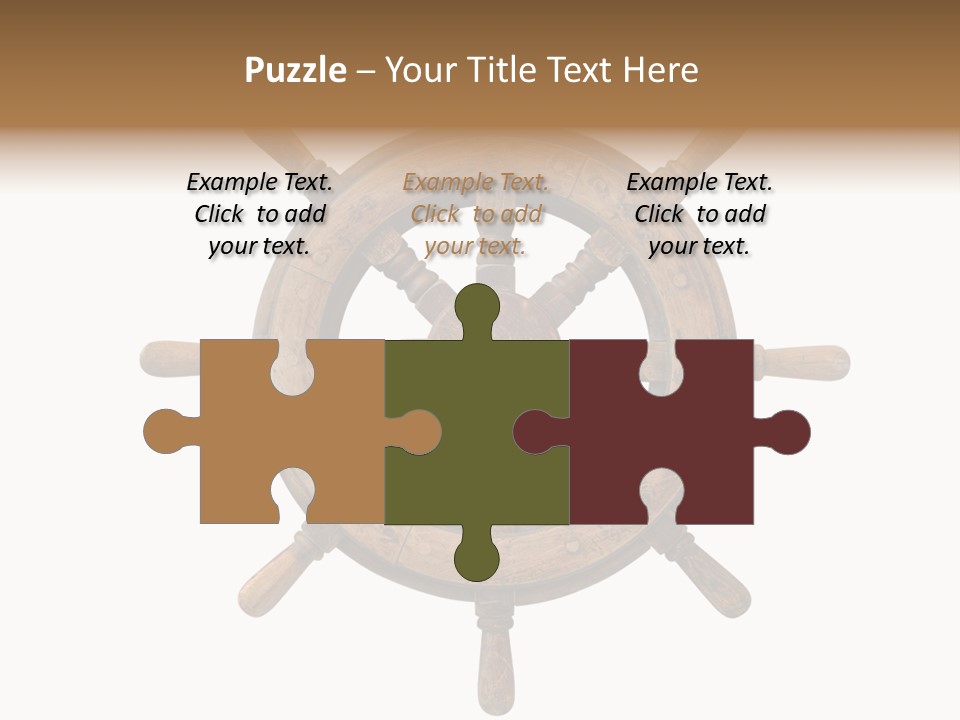 Sailing Rudder Wooden PowerPoint Template