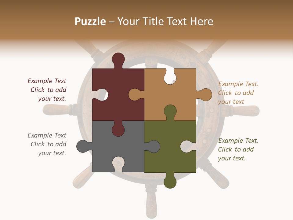 Sailing Rudder Wooden PowerPoint Template