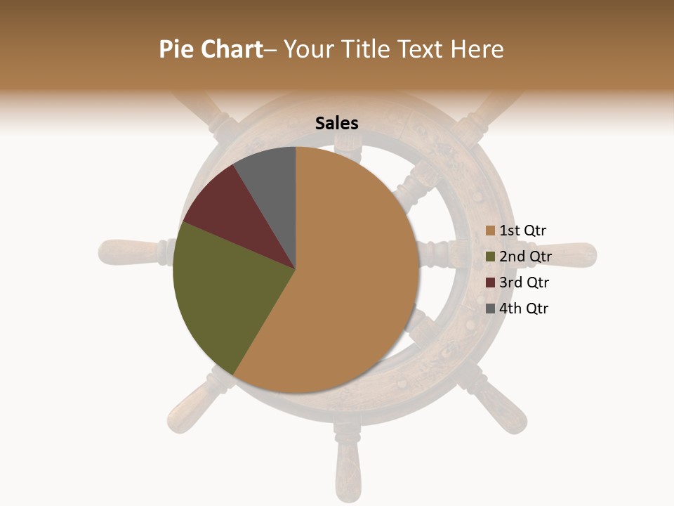 Sailing Rudder Wooden PowerPoint Template