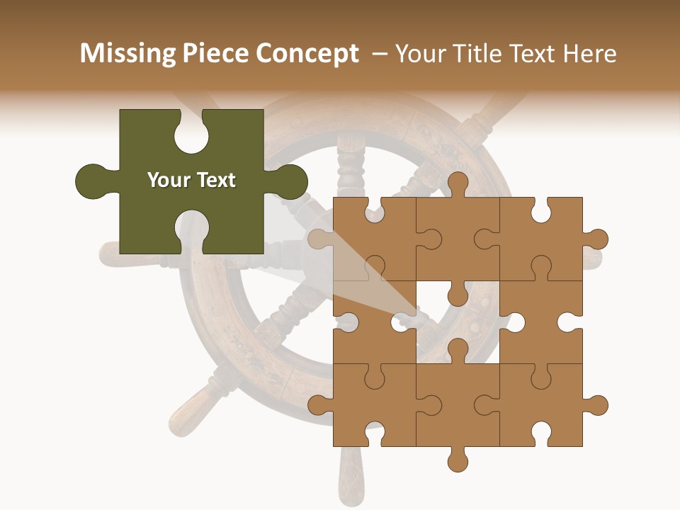 Sailing Rudder Wooden PowerPoint Template