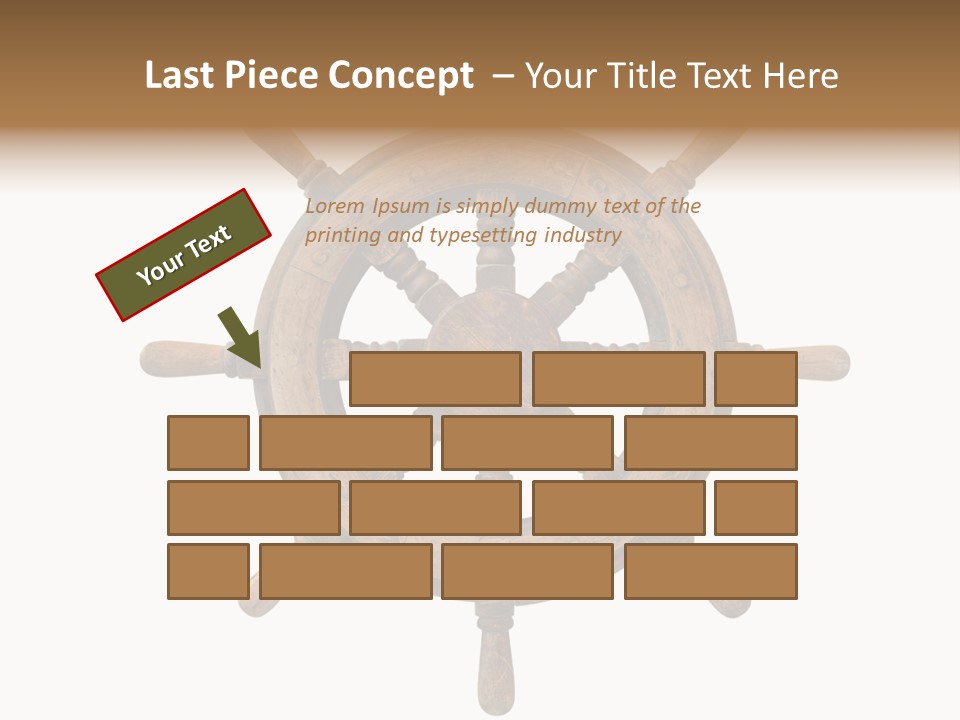 Sailing Rudder Wooden PowerPoint Template