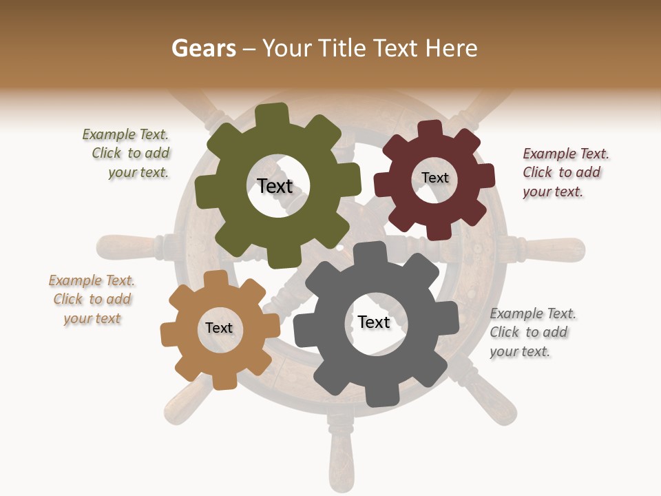 Sailing Rudder Wooden PowerPoint Template