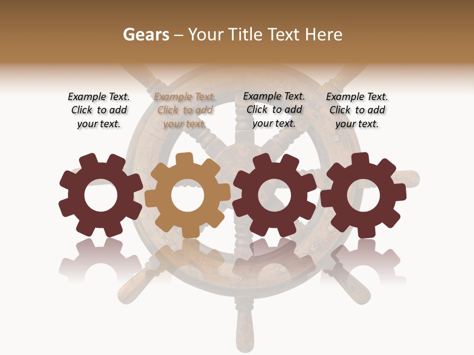 Sailing Rudder Wooden PowerPoint Template