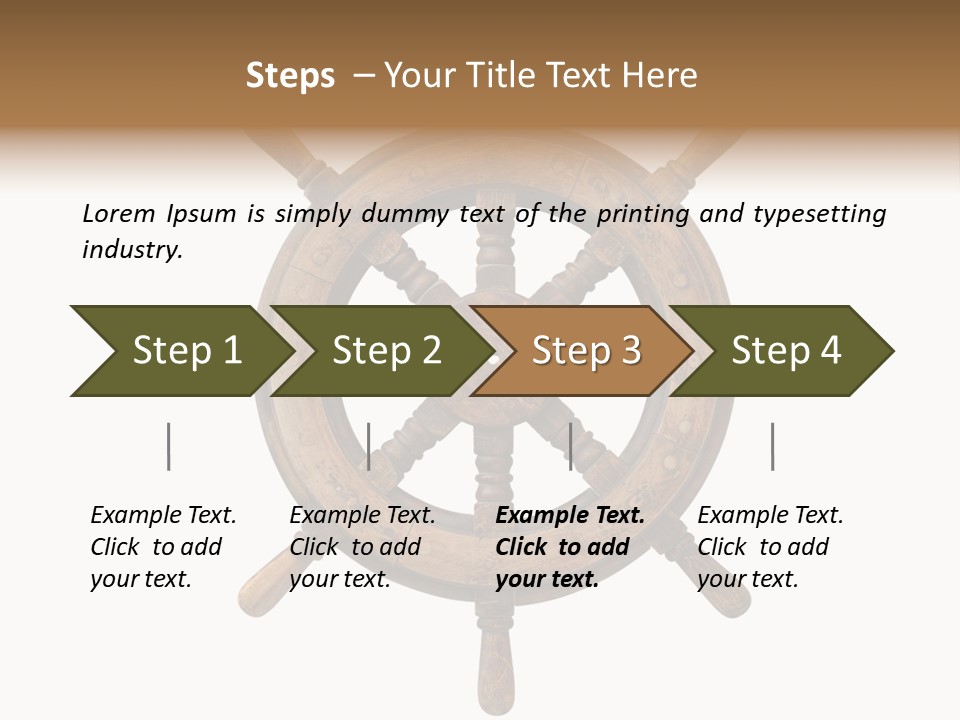 Sailing Rudder Wooden PowerPoint Template