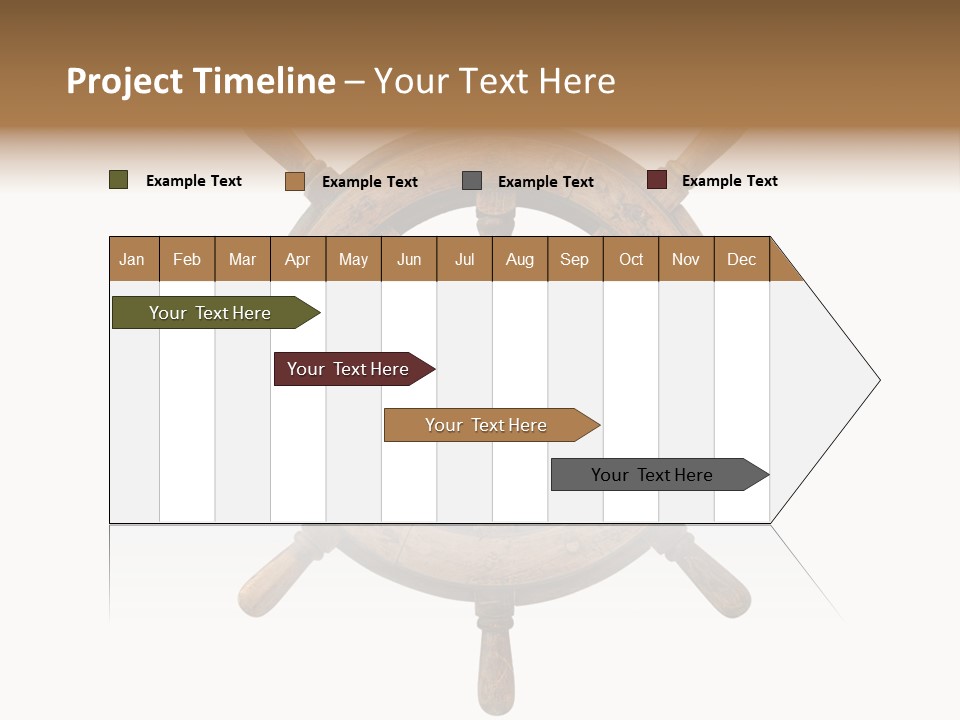 Sailing Rudder Wooden PowerPoint Template